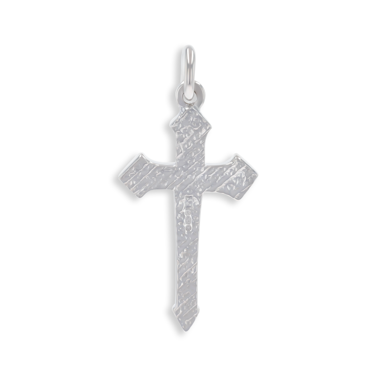Sterling Silver Celtic Knot Embossed Cross Pendant
