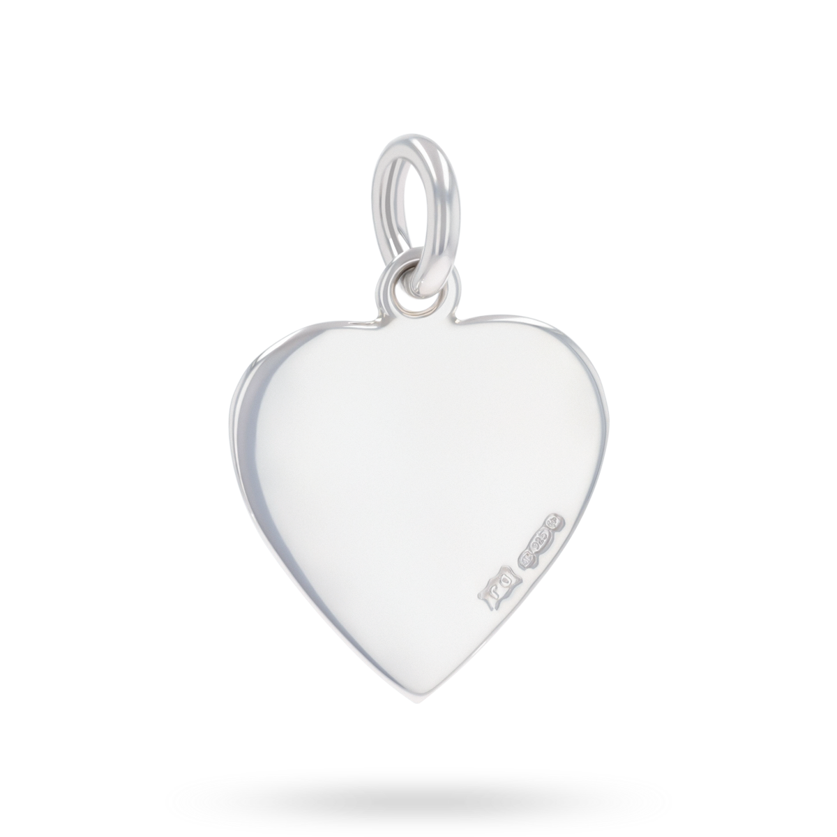 Sterling Silver Plain Heart Disc Pendant
