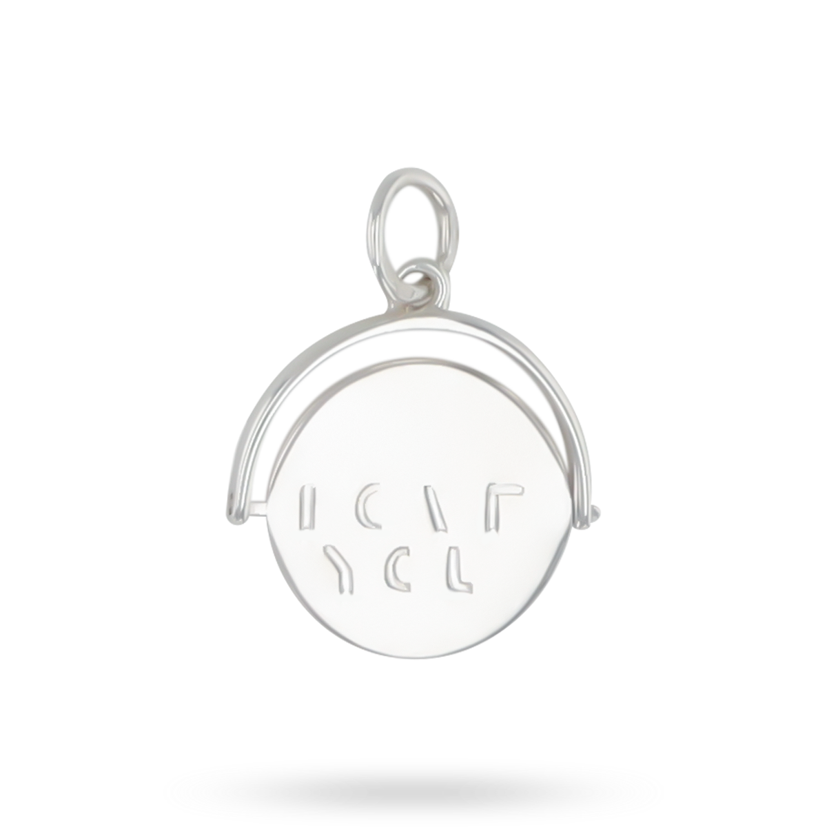 Sterling Silver I Love You Spinner Pendant