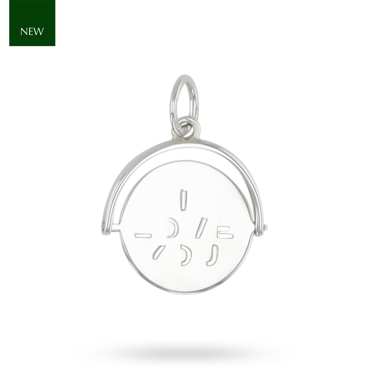 Sterling Silver I Love You Spinner Pendant
