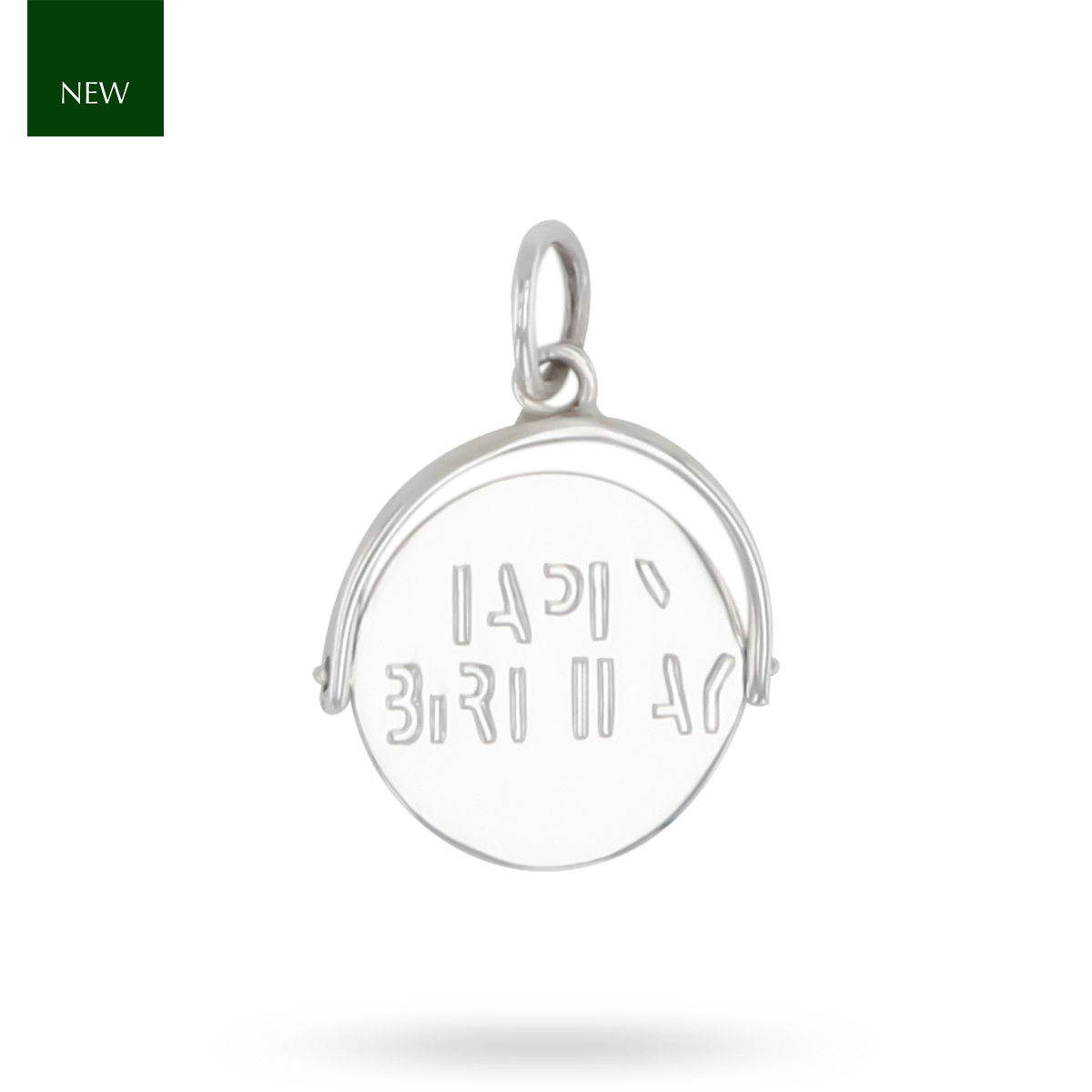 Sterling Silver Happy Birthday Spinner Pendant