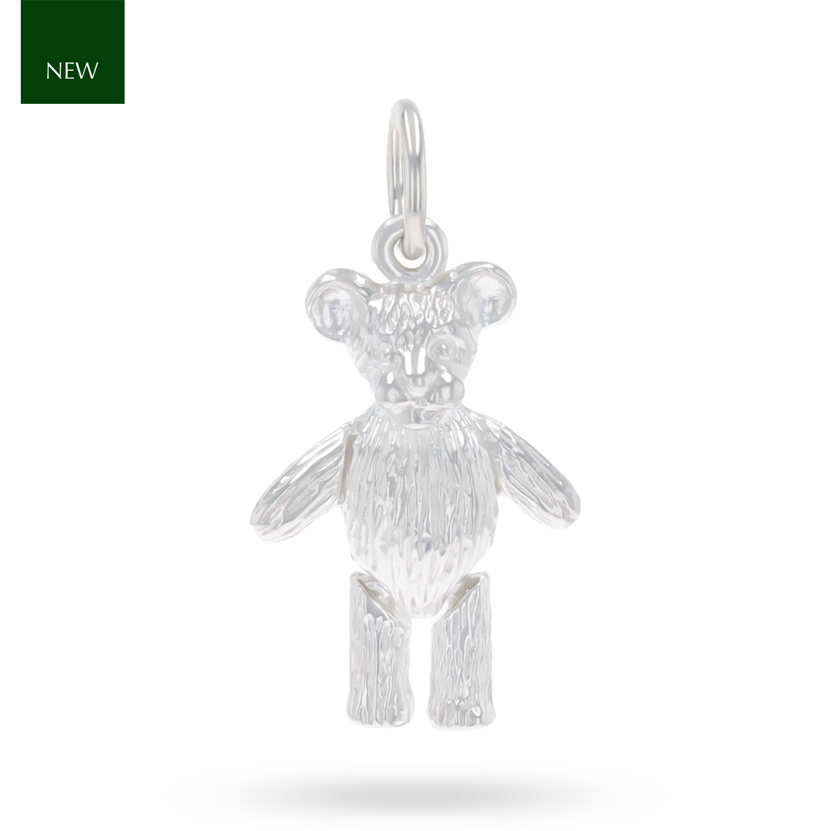 Sterling Silver Moveable Teddy Bear Pendant