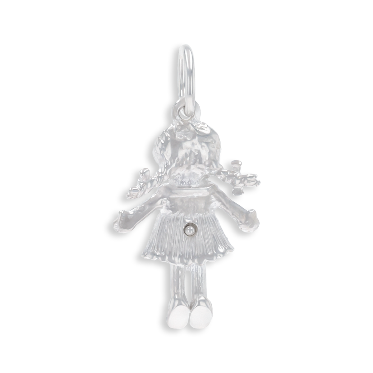 Sterling Silver Moveable Rag Doll Pendant