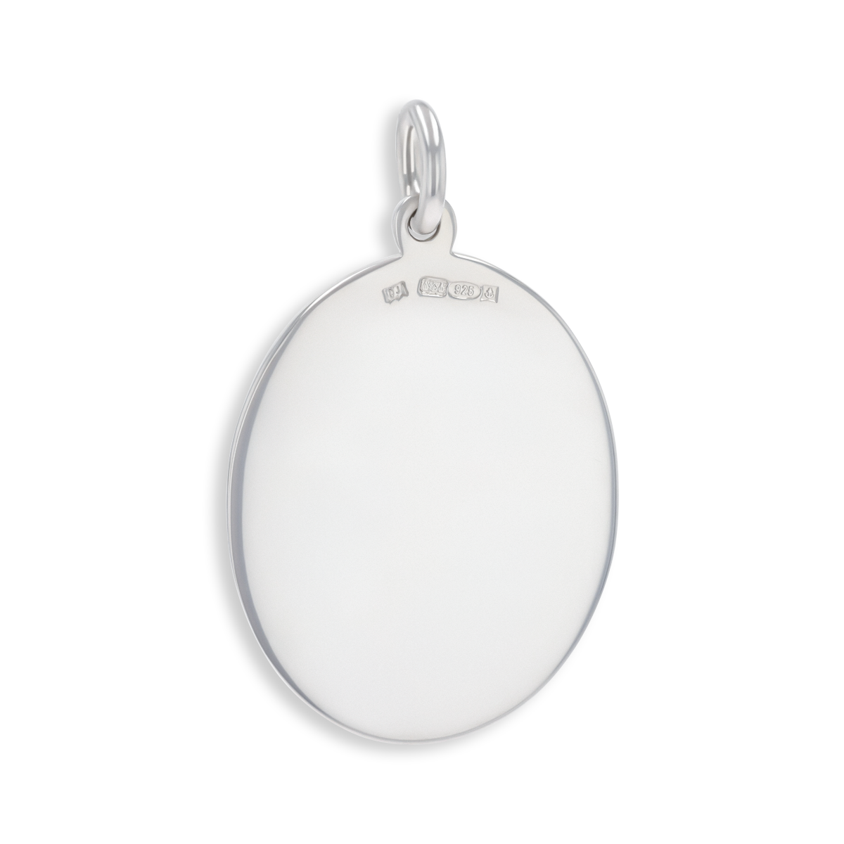 Sterling Silver Oval Medical Tag Pendant