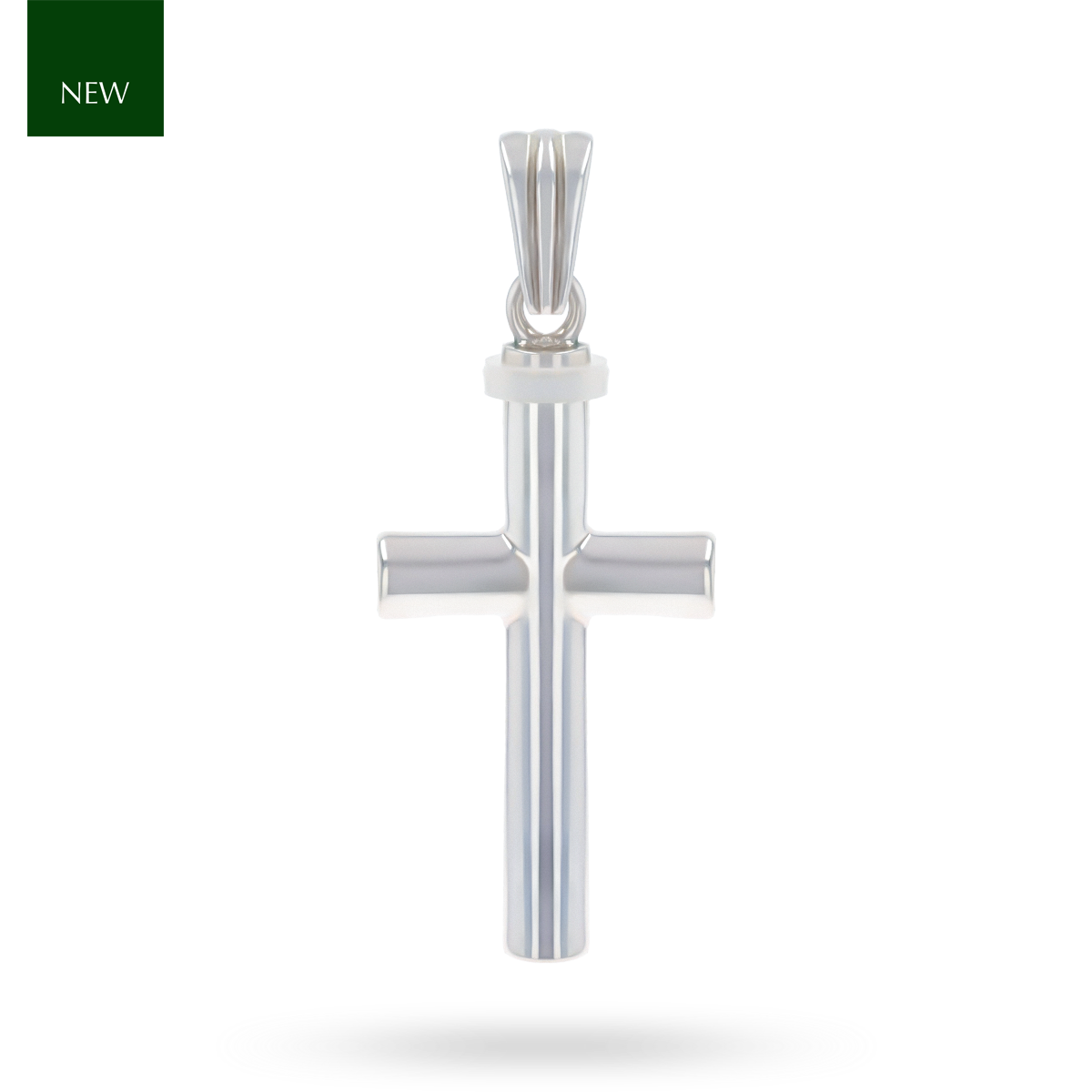 Sterling Silver Plain Cross Memorial Pendant