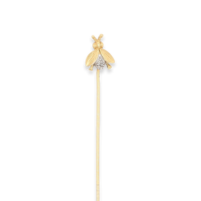18ct Yellow Gold Diamond Set Bee Stick Pin