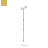 9ct Yellow Gold & Platinum Top Old Cut Diamond Stick Pin
