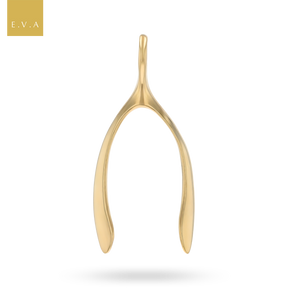 9ct Yellow Gold Wishbone Pendant