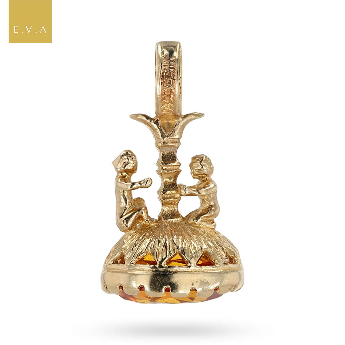 9ct Yellow Gold Citrine Watch Fob