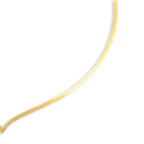 9ct Yellow Gold V-Shape 2.5mm Herringbone Collarette Necklace