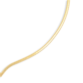 9ct Yellow Gold V-Shape 2.5mm Herringbone Collarette Necklace