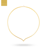 9ct Yellow Gold V-Shape 2.5mm Herringbone Collarette Necklace