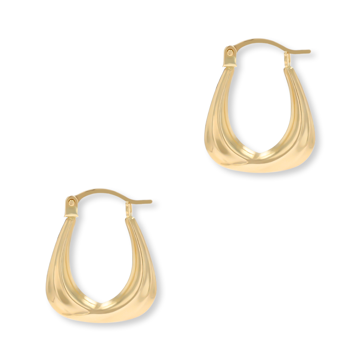 9ct Yellow Gold Micro Handbag Creole Earrings