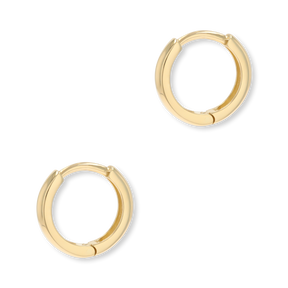 9ct Yellow Gold 9mm Hinged Huggie Earrings