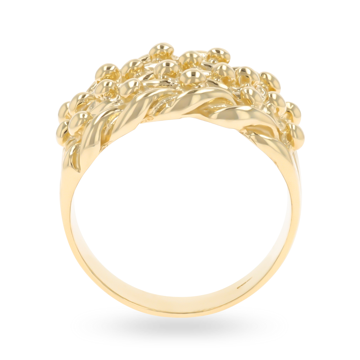 9ct Yellow Gold 4-Row Medium Size Keeper Ring