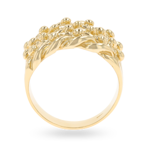 9ct Yellow Gold 4-Row Medium Size Keeper Ring