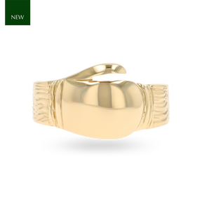 9ct Yellow Gold Plain Boxing Glove Ring