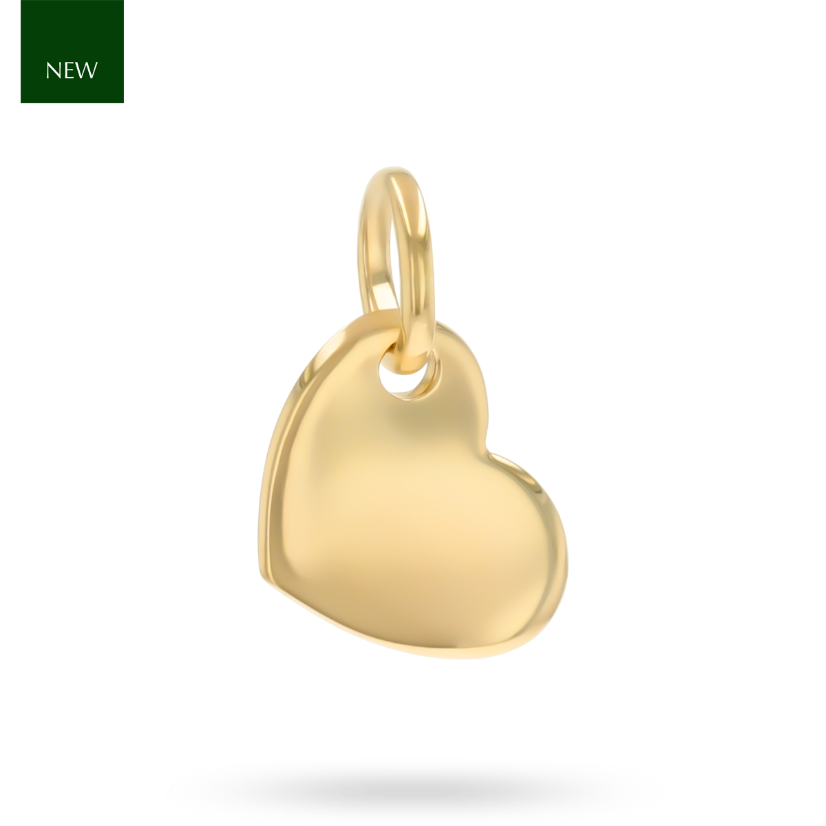 9ct Yellow Gold Organic Plain Heart Pendant