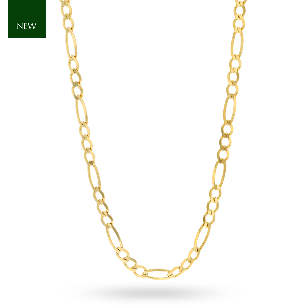 9ct Yellow Gold 2.8mm Figaro Chain