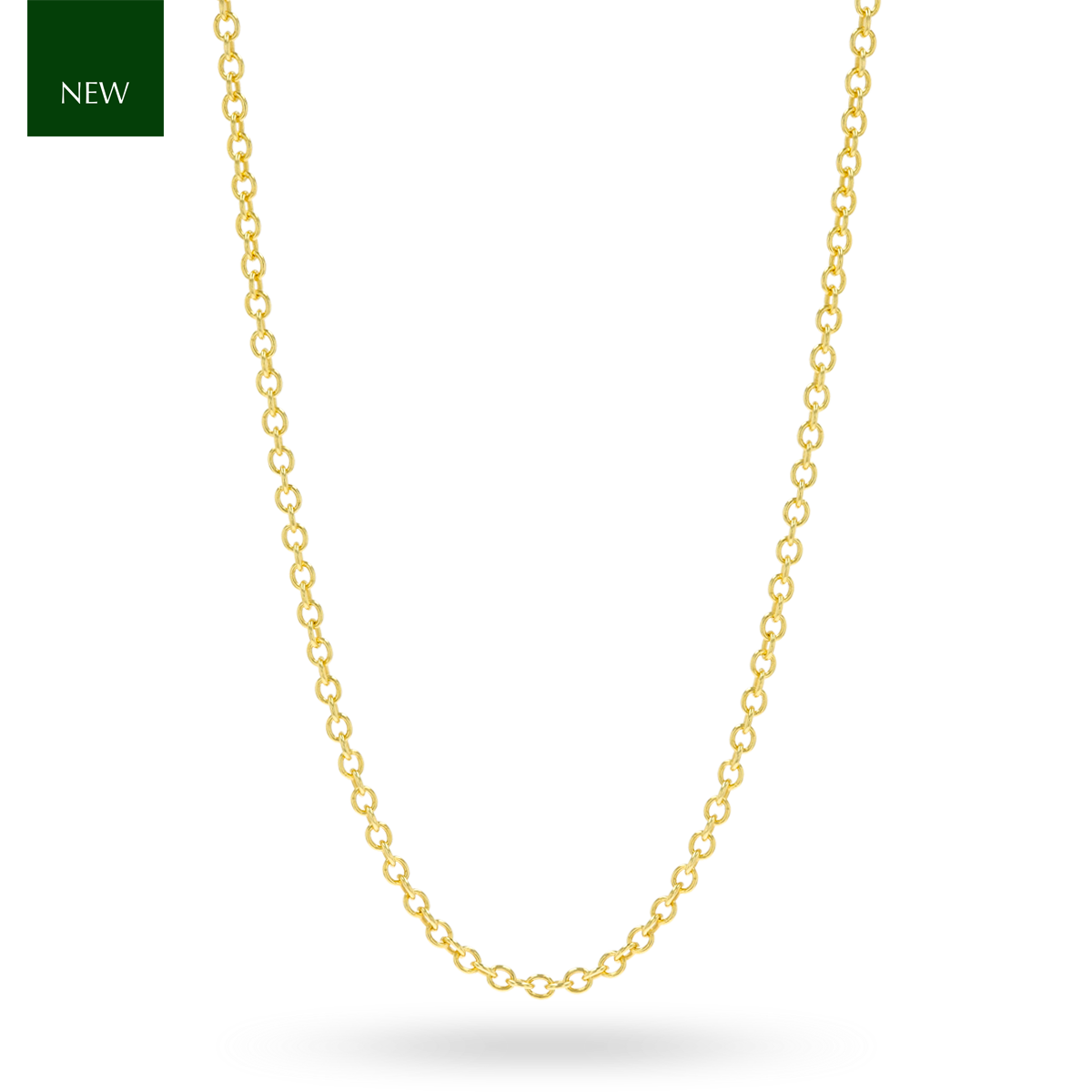 9ct Yellow Gold 0.9mm Rolo Chain
