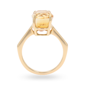 14ct Yellow Gold Oval Cut Citrine Solitaire Ring