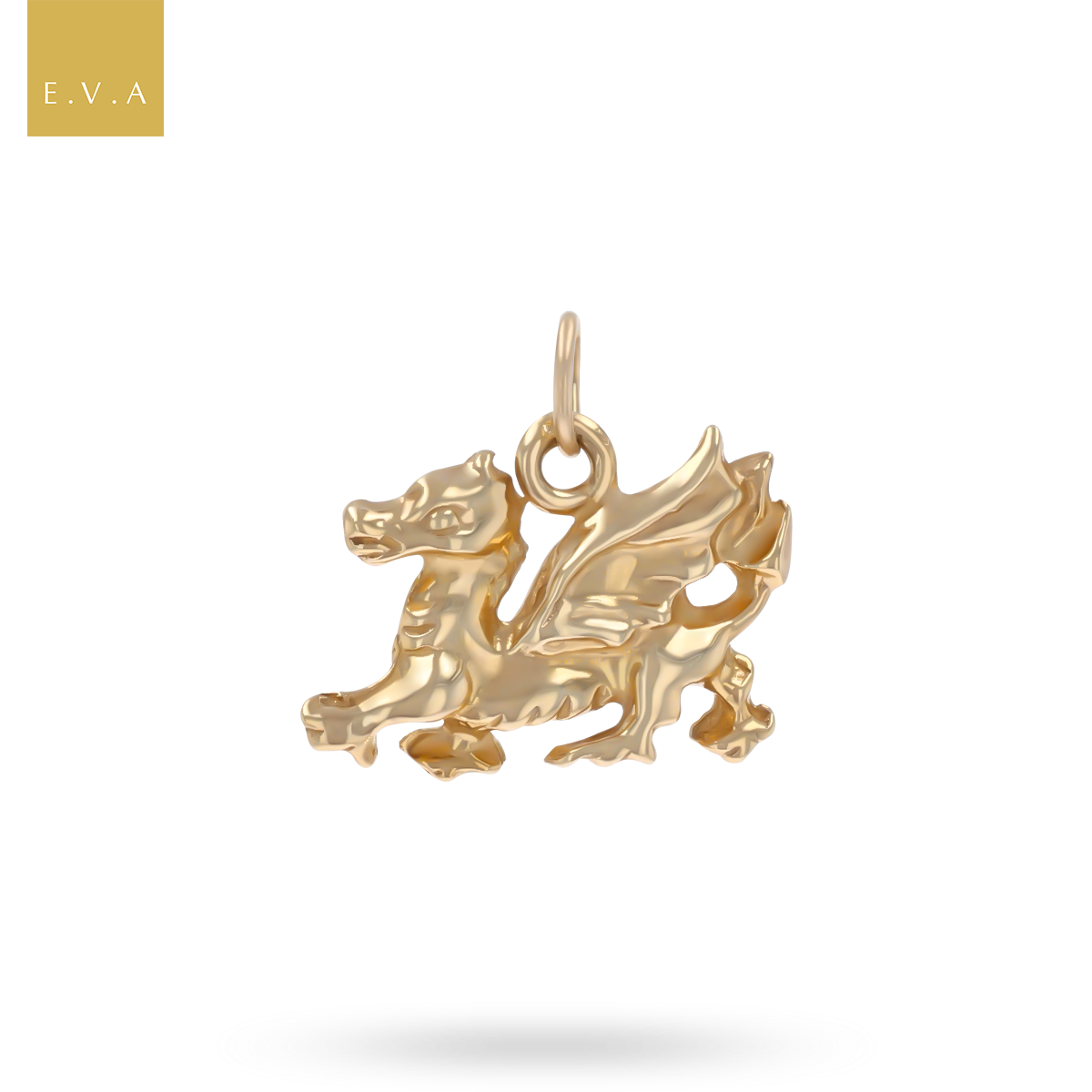 9ct Yellow Gold Welsh Dragon Charm