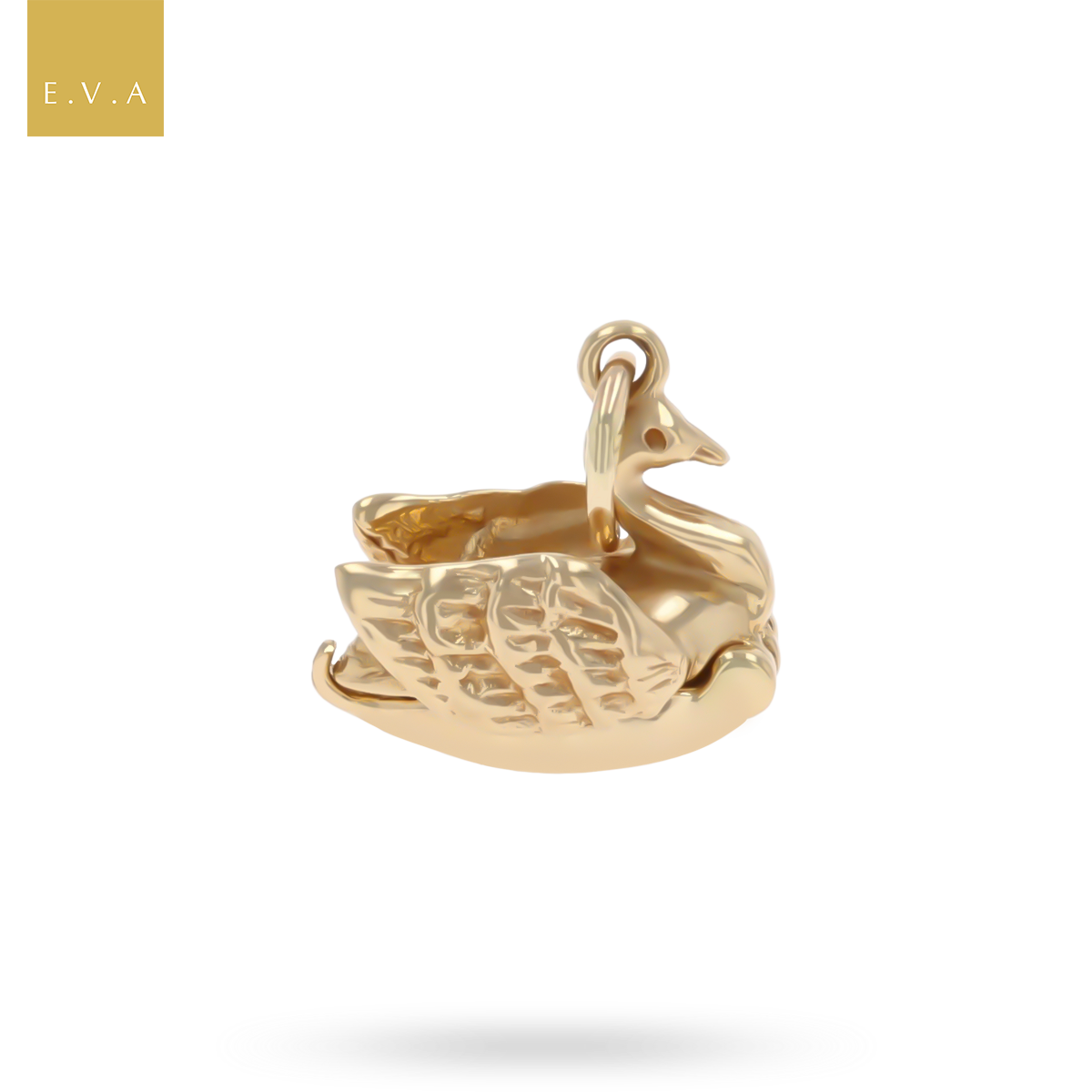 9ct Yellow Gold Swan Lake Opening Charm