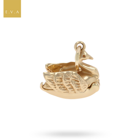 9ct Yellow Gold Swan Lake Opening Charm