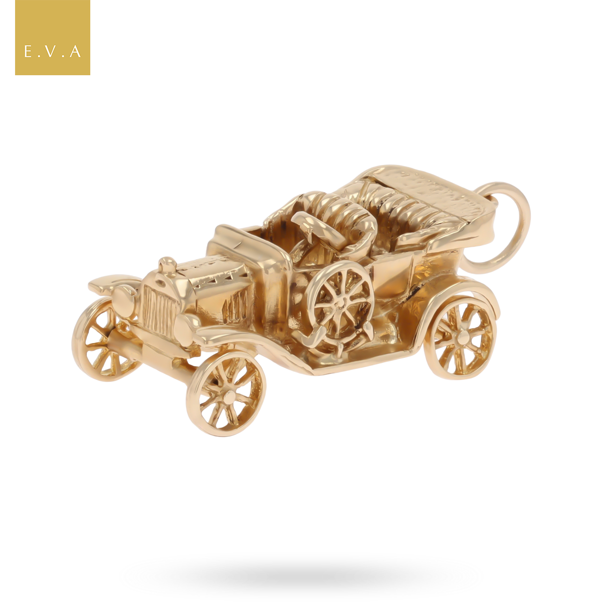 9ct Yellow Gold 4 Seater Open Tourer Car Charm