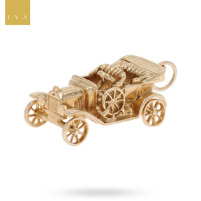 9ct Yellow Gold 4 Seater Open Tourer Car Charm