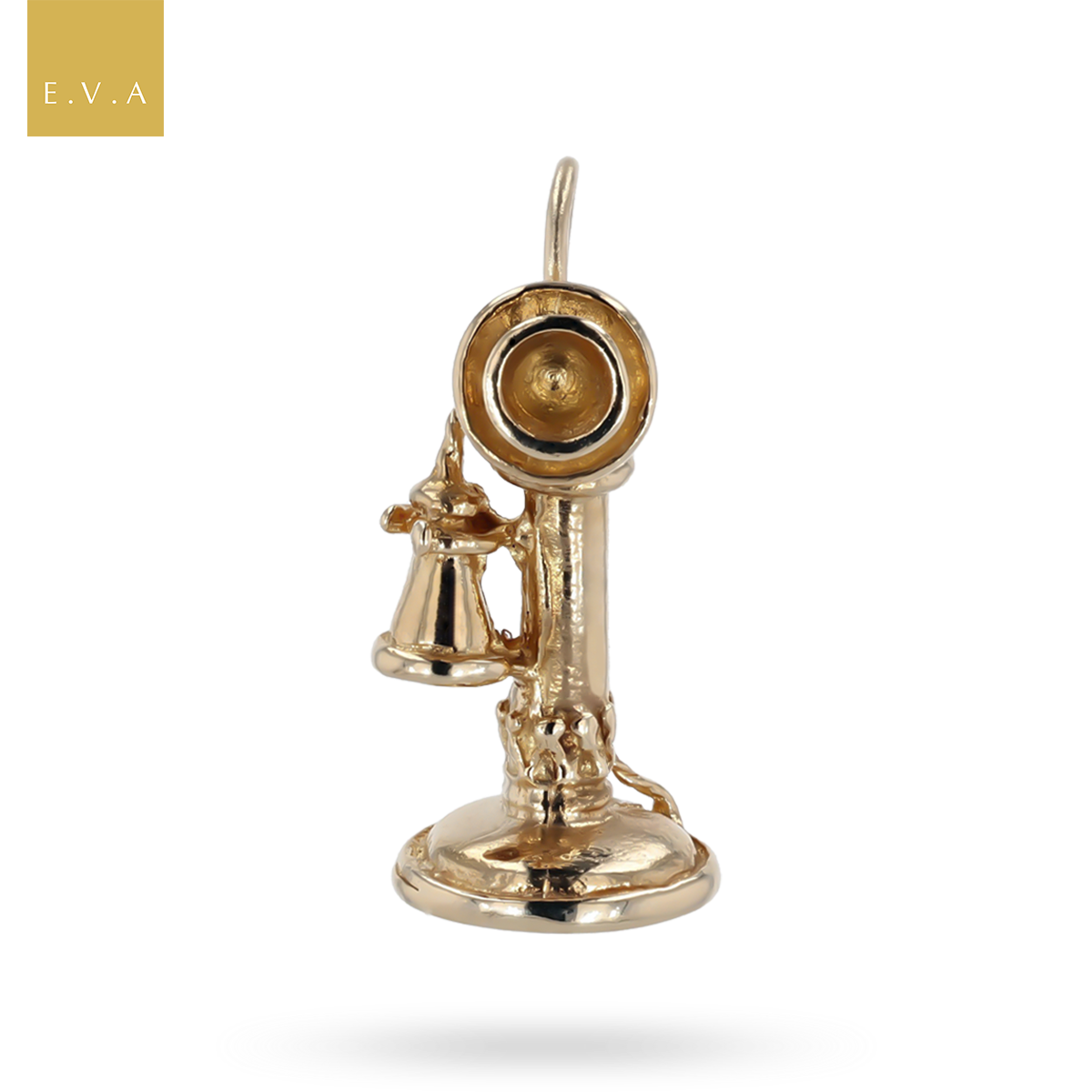 9ct Yellow Gold Candlestick Telephone Charm