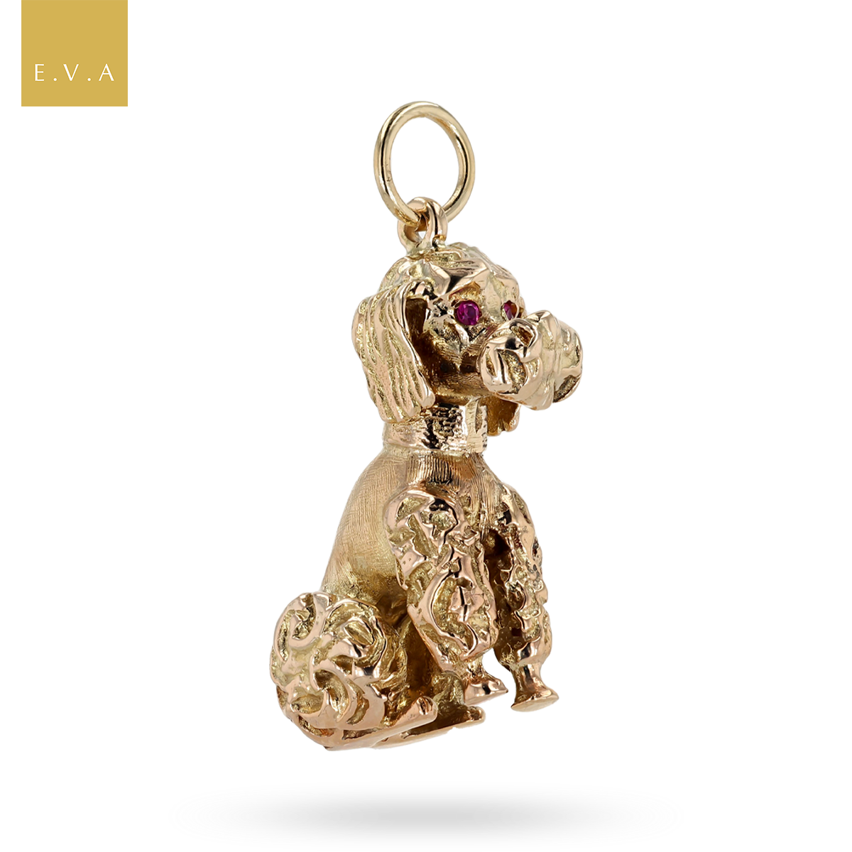 9ct Yellow Gold Poodle Charm By Georg Jensen
