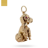 9ct Yellow Gold Poodle Charm By Georg Jensen