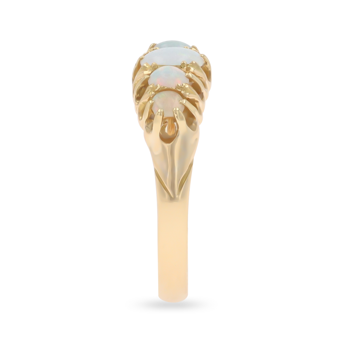 18ct Yellow Gold Antique Opal Five Stone Edwardian Ring