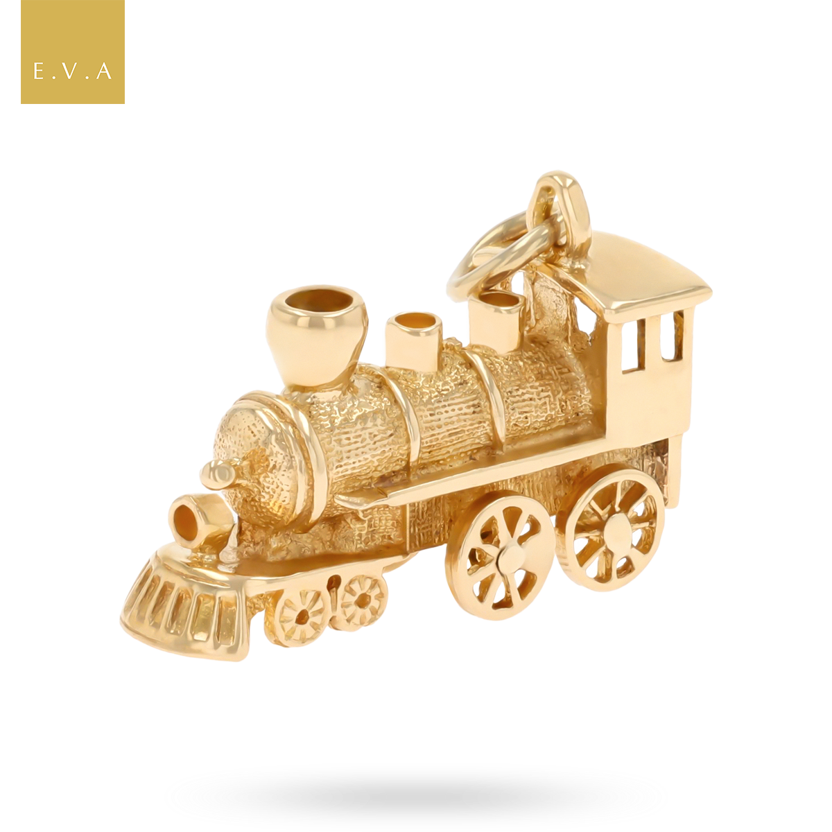 9ct Yellow Gold Steam Train Charm