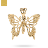 9ct Yellow Gold Butterfly Pendant