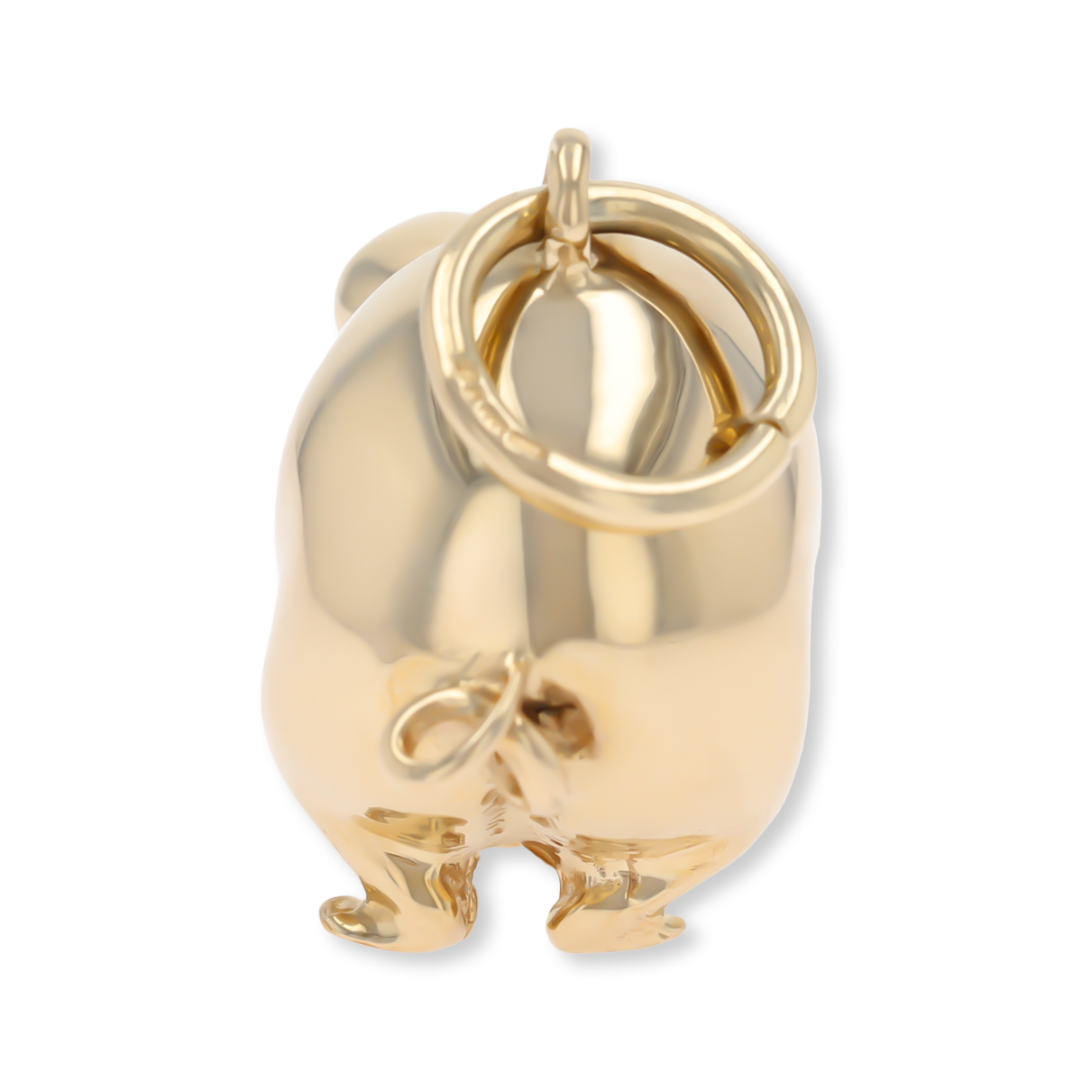 9ct Yellow Gold Large Pig Charm