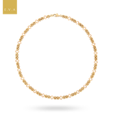 9ct Yellow & Rose Gold Brick Geometric Link Necklace