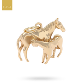 9ct Yellow Gold Horse & Foal Charm