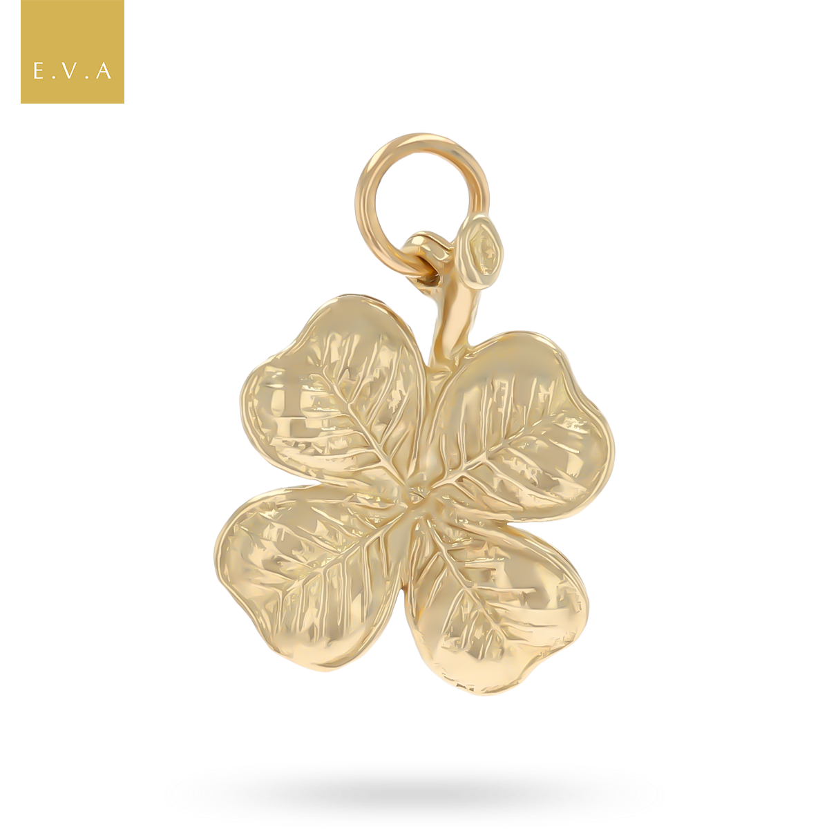 9ct Yellow Gold Four Leaf Clover Pendant