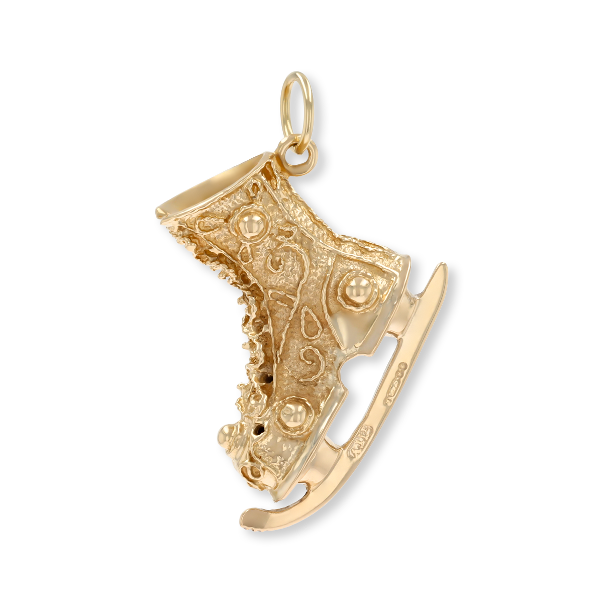 9ct Yellow Gold Ice Skating Boot Charm