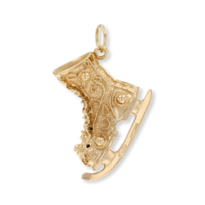 9ct Yellow Gold Ice Skating Boot Charm