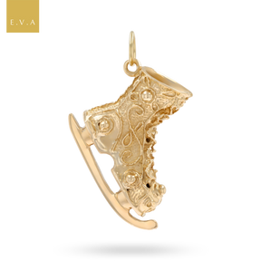 9ct Yellow Gold Ice Skating Boot Charm