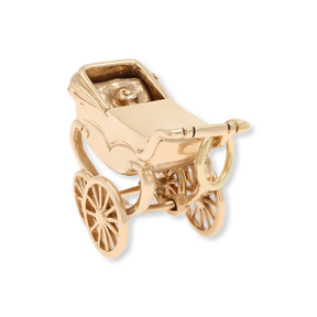 9ct Yellow Gold Moveable Pram Charm