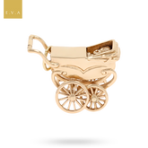 9ct Yellow Gold Moveable Pram Charm