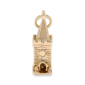 9ct Yellow Gold Church With Bride & Groom Opening Charm