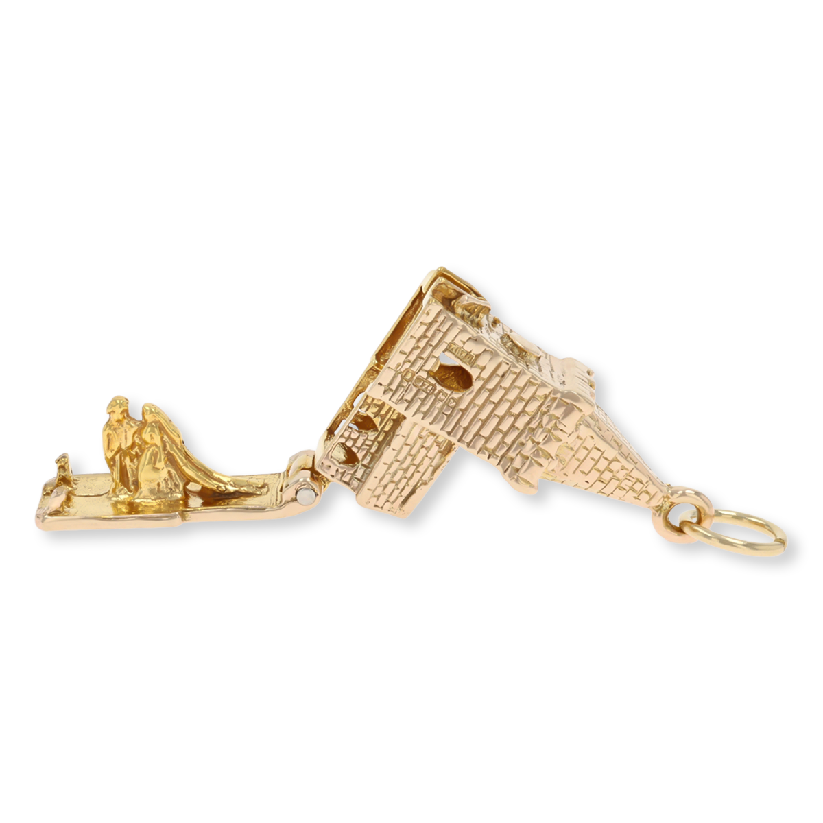 9ct Yellow Gold Church With Bride & Groom Opening Charm