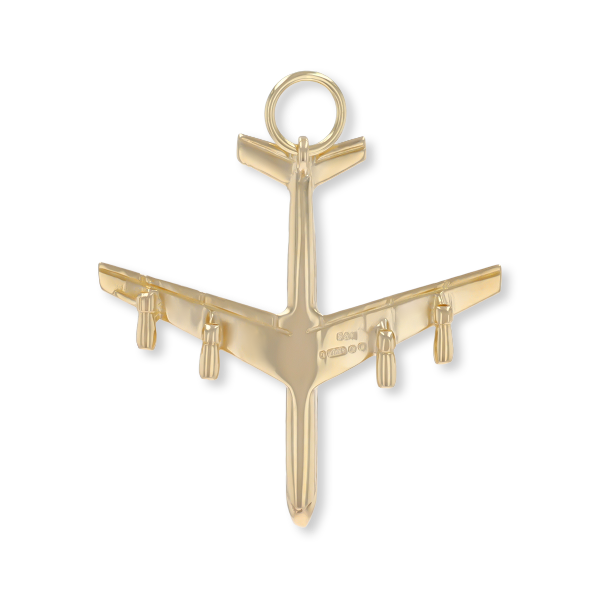 9ct Yellow Gold Areoplane Charm