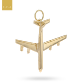 9ct Yellow Gold Areoplane Charm