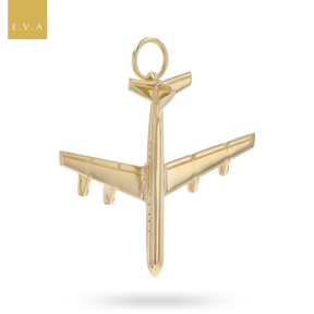 9ct Yellow Gold Areoplane Charm